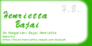 henrietta bajai business card